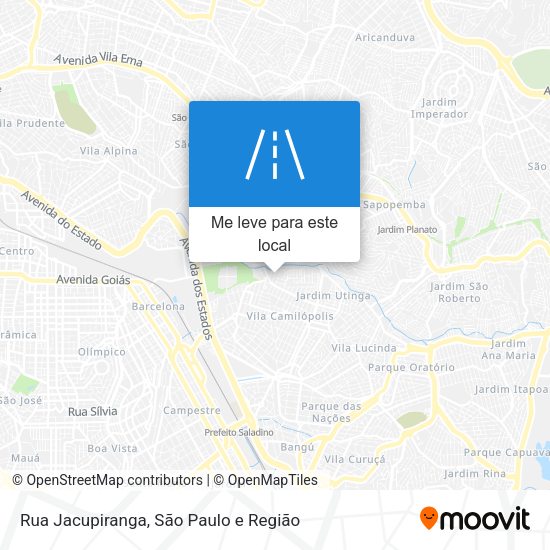 Rua Jacupiranga mapa