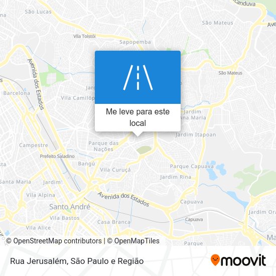 Rua Jerusalém mapa