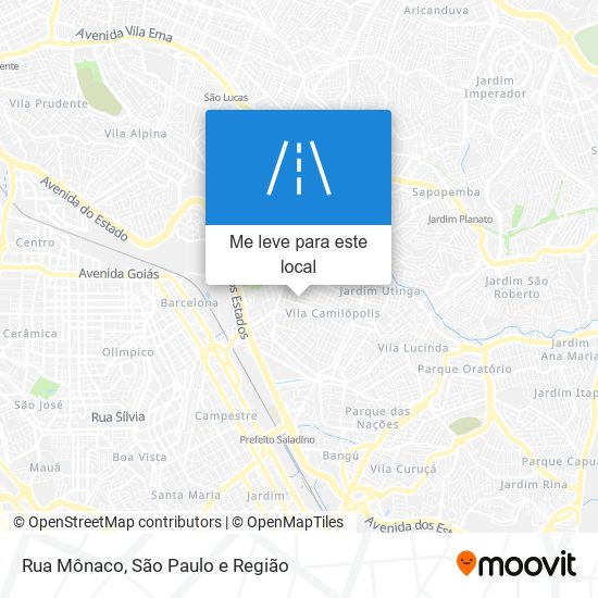 Rua Mônaco mapa