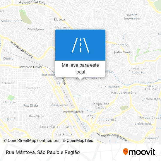 Rua Mântova mapa