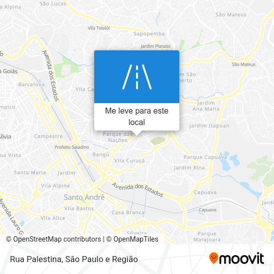 Rua Palestina mapa