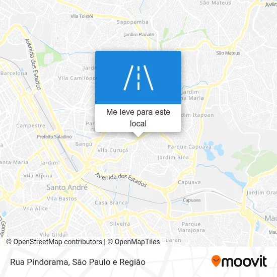 Rua Pindorama mapa