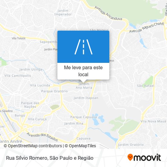 Rua Sílvio Romero mapa