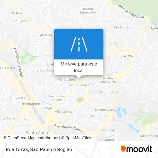 Rua Texas mapa
