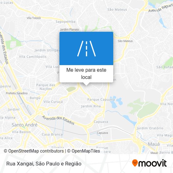 Rua Xangai mapa