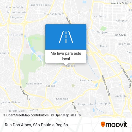 Rua Dos Alpes mapa