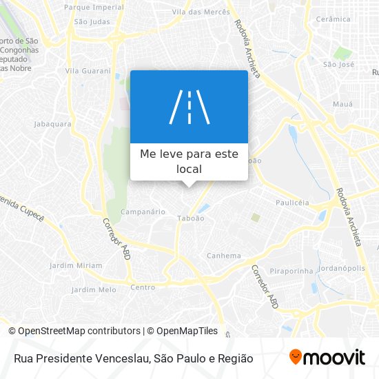 Rua Presidente Venceslau mapa