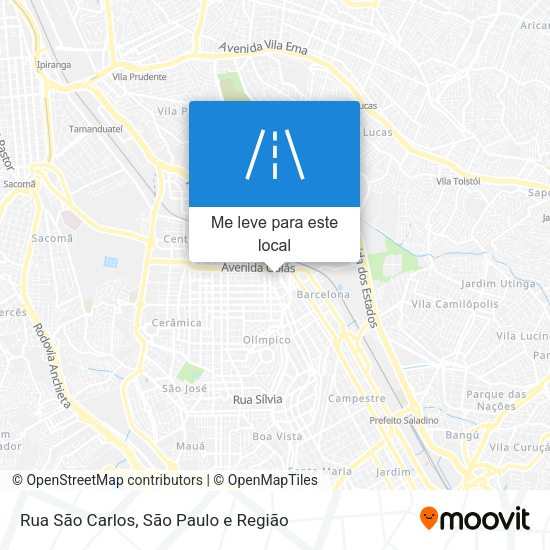 Rua São Carlos mapa