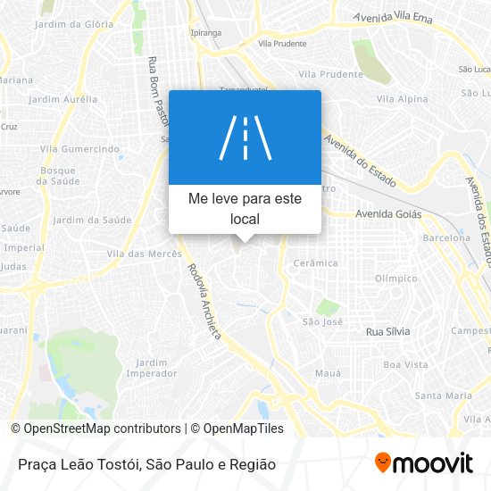 Praça Leão Tostói mapa