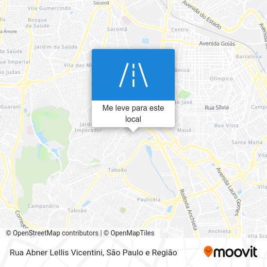 Rua Abner Lellis Vicentini mapa