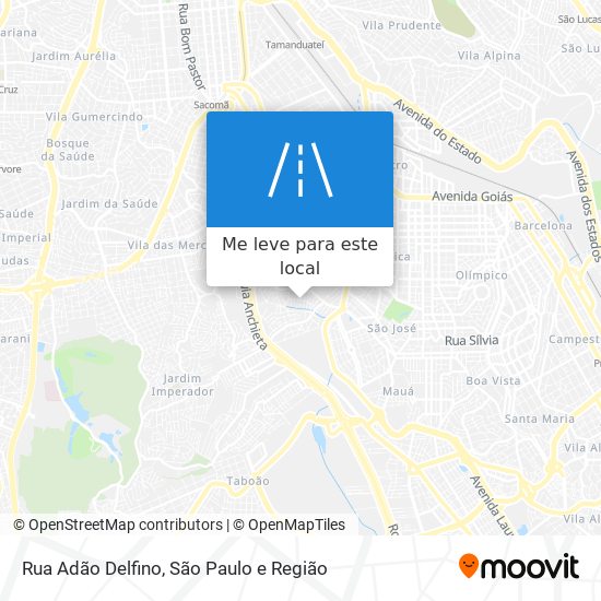 Rua Adão Delfino mapa