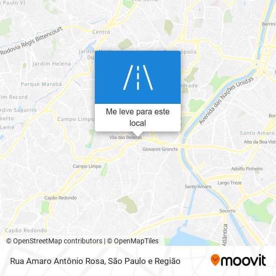 Rua Amaro Antônio Rosa mapa