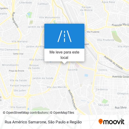 Rua Américo Samarone mapa