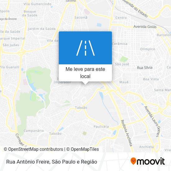 Rua Antônio Freire mapa