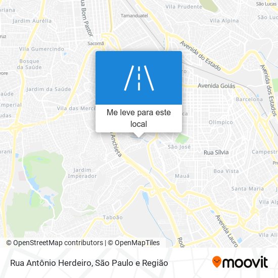 Rua Antônio Herdeiro mapa