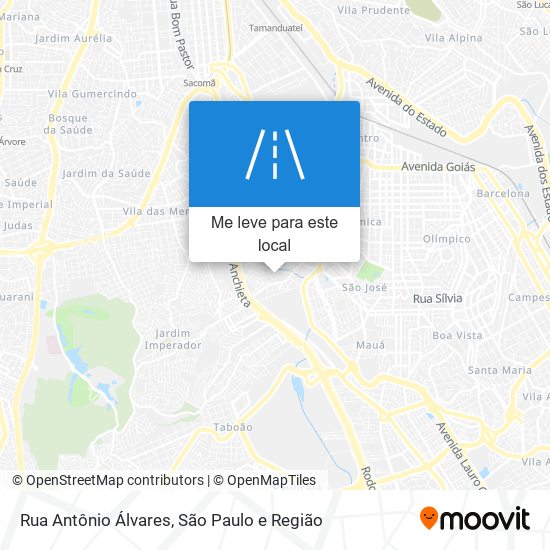Rua Antônio Álvares mapa