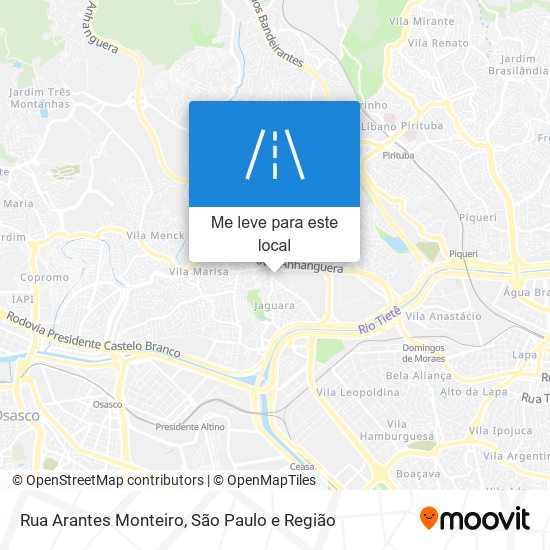 Rua Arantes Monteiro mapa