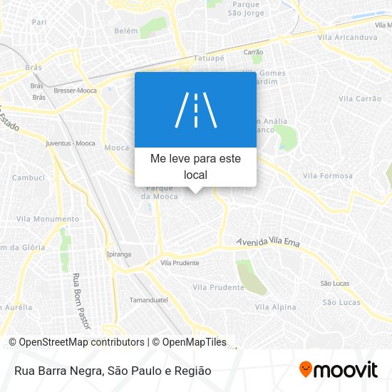 Rua Barra Negra mapa