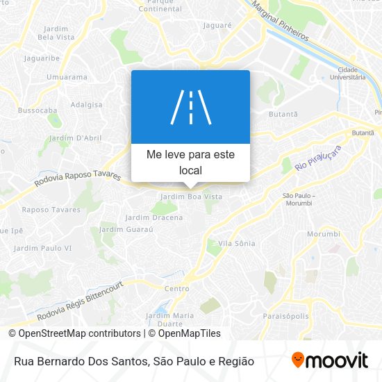 Rua Bernardo Dos Santos mapa