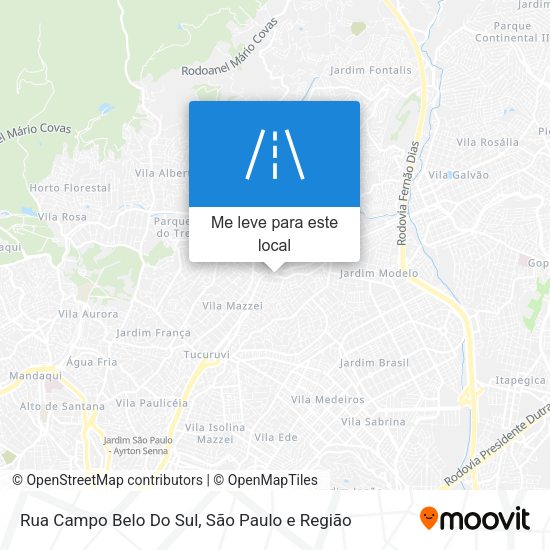 Rua Campo Belo Do Sul mapa