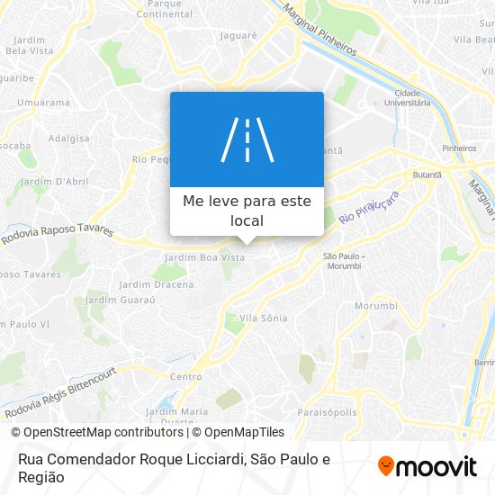 Rua Comendador Roque Licciardi mapa