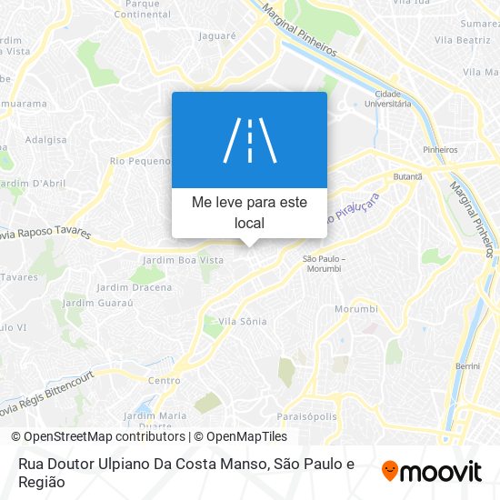 Rua Doutor Ulpiano Da Costa Manso mapa