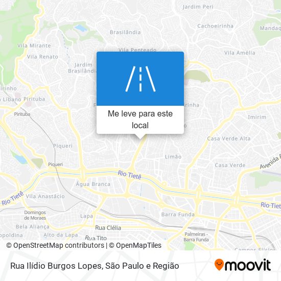 Rua Ilídio Burgos Lopes mapa