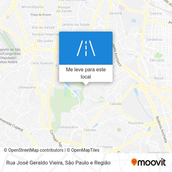 Rua José Geraldo Vieira mapa