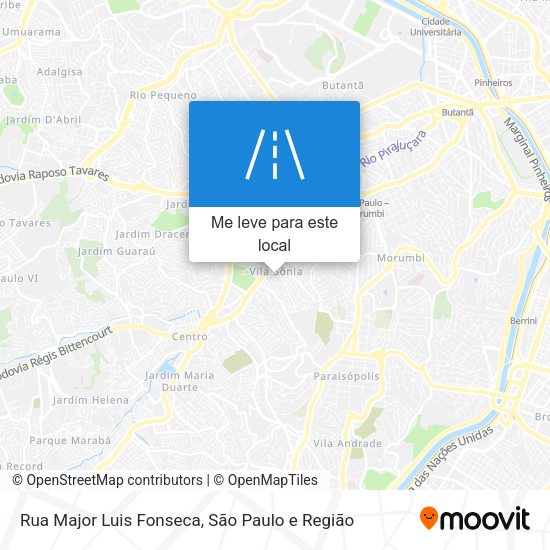 Rua Major Luis Fonseca mapa