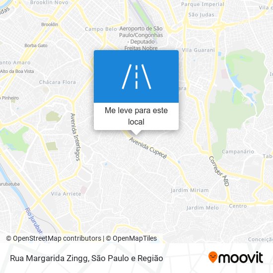 Rua Margarida Zingg mapa