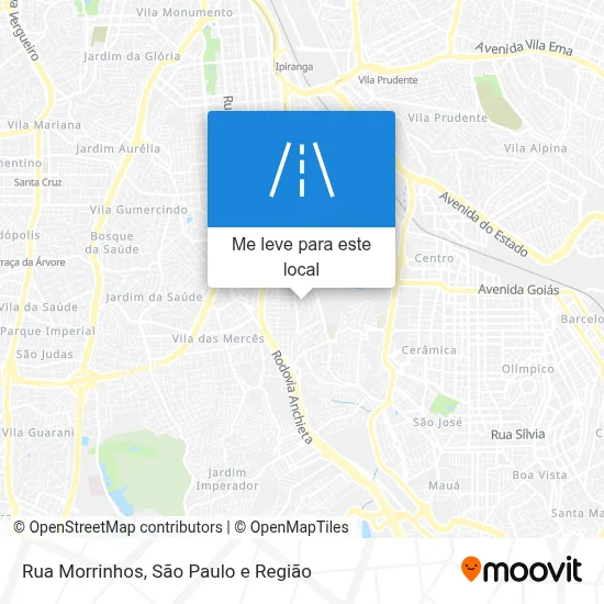 Rua Morrinhos mapa