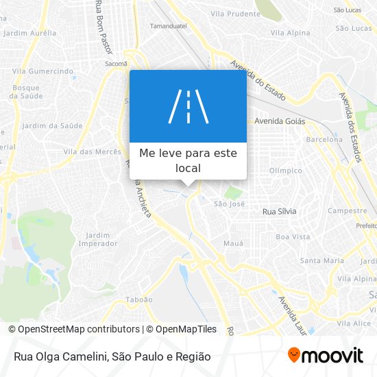 Rua Olga Camelini mapa