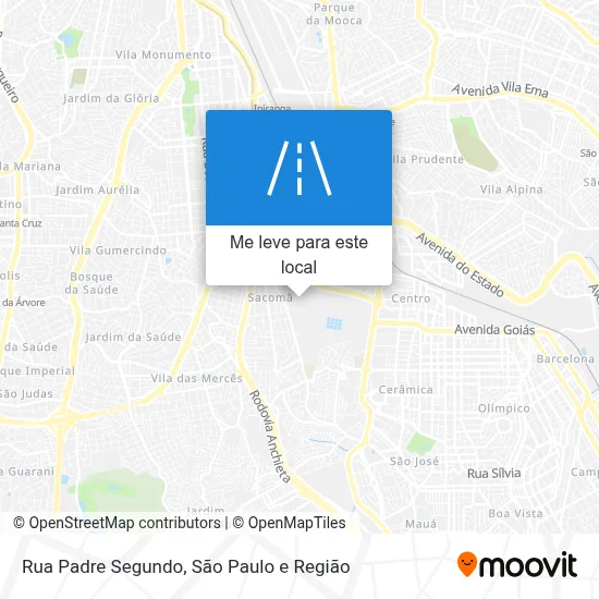 Rua Padre Segundo mapa