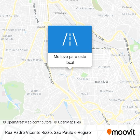 Rua Padre Vicente Rizzo mapa