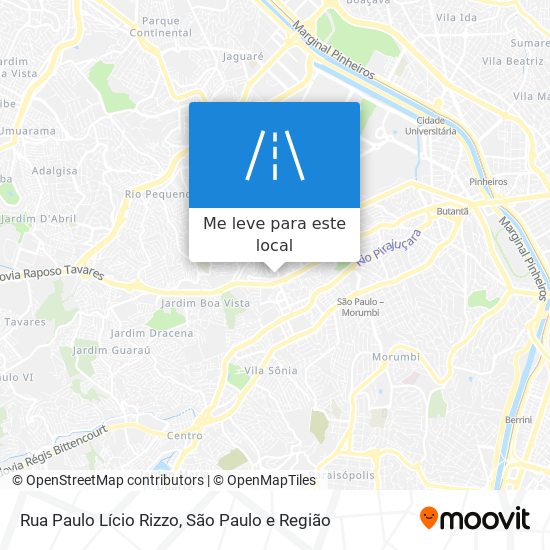 Rua Paulo Lício Rizzo mapa