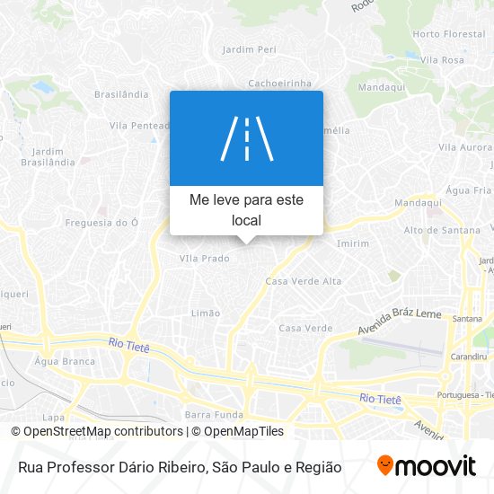 Rua Professor Dário Ribeiro mapa