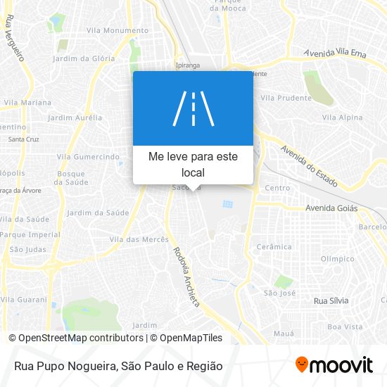 Rua Pupo Nogueira mapa