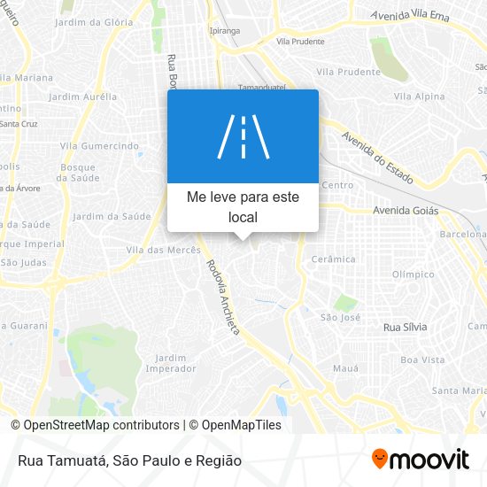 Rua Tamuatá mapa