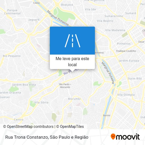 Rua Trona Constanzo mapa
