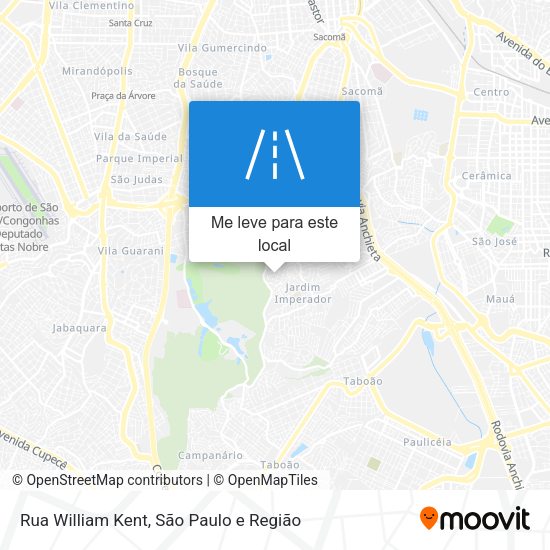Rua William Kent mapa