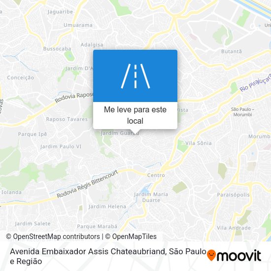 Avenida Embaixador Assis Chateaubriand mapa