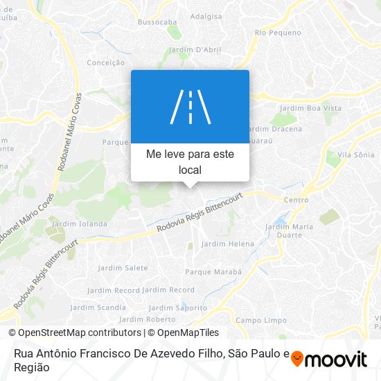 Rua Antônio Francisco De Azevedo Filho mapa