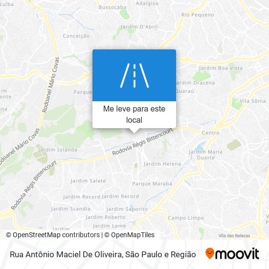 Rua Antônio Maciel De Oliveira mapa