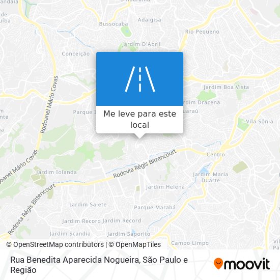Rua Benedita Aparecida Nogueira mapa