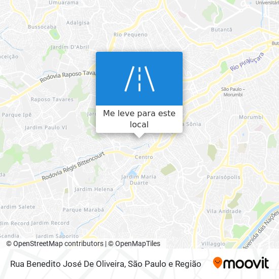 Rua Benedito José De Oliveira mapa