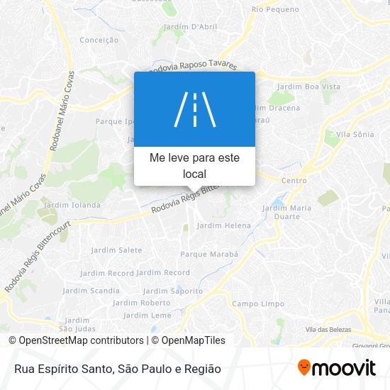 Rua Espírito Santo mapa