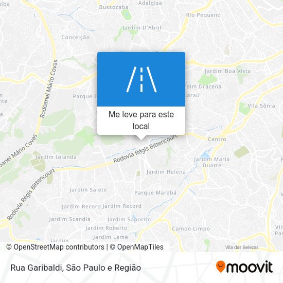 Rua Garibaldi mapa