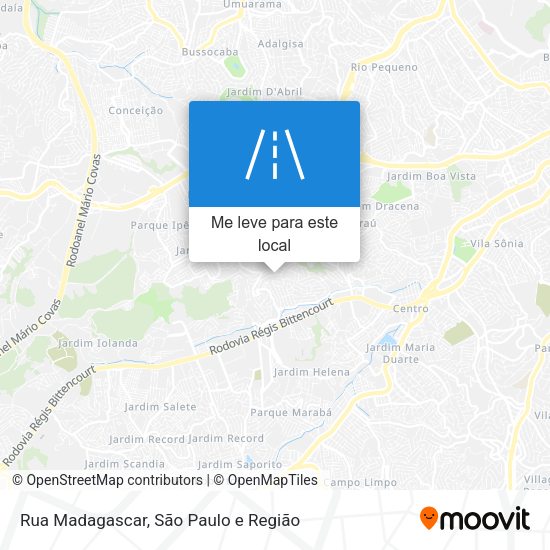 Rua Madagascar mapa