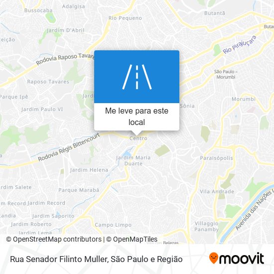 Rua Senador Filinto Muller mapa