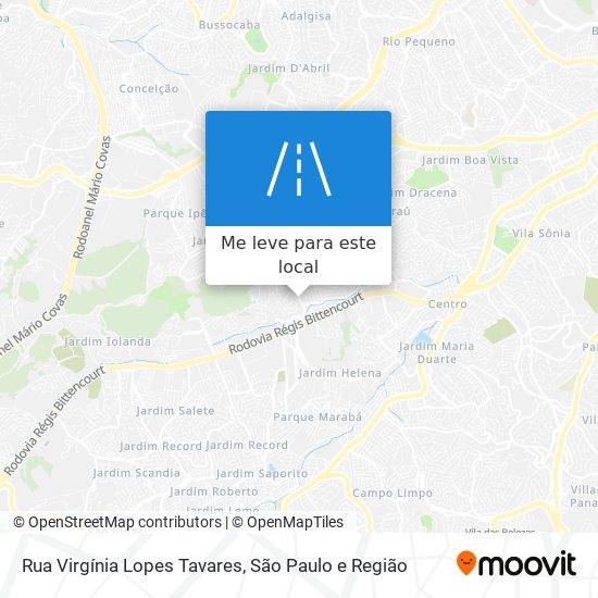 Rua Virgínia Lopes Tavares mapa